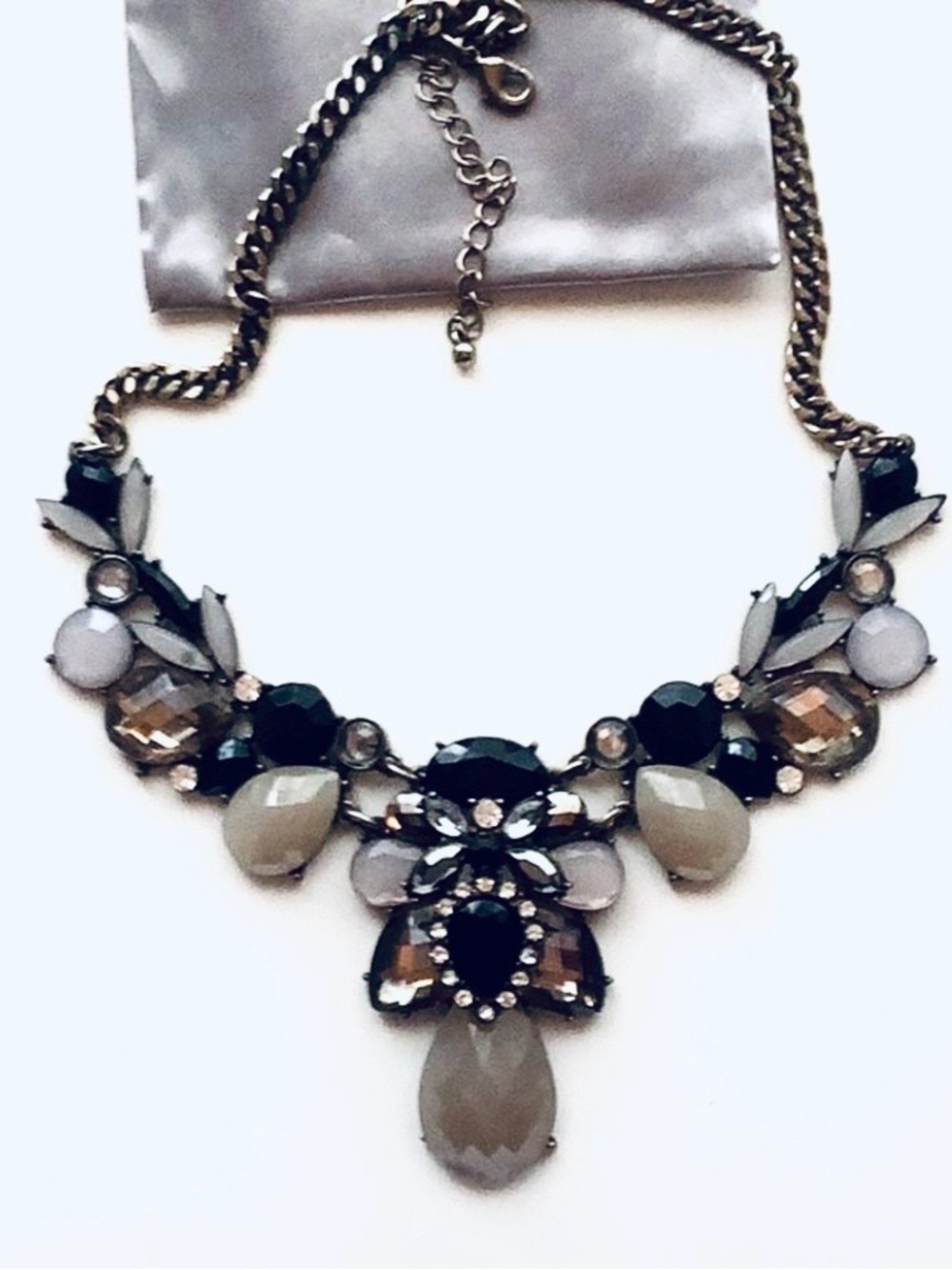 Park Lane Nightfall Statement Shades of Grey Necklace,  gift bag